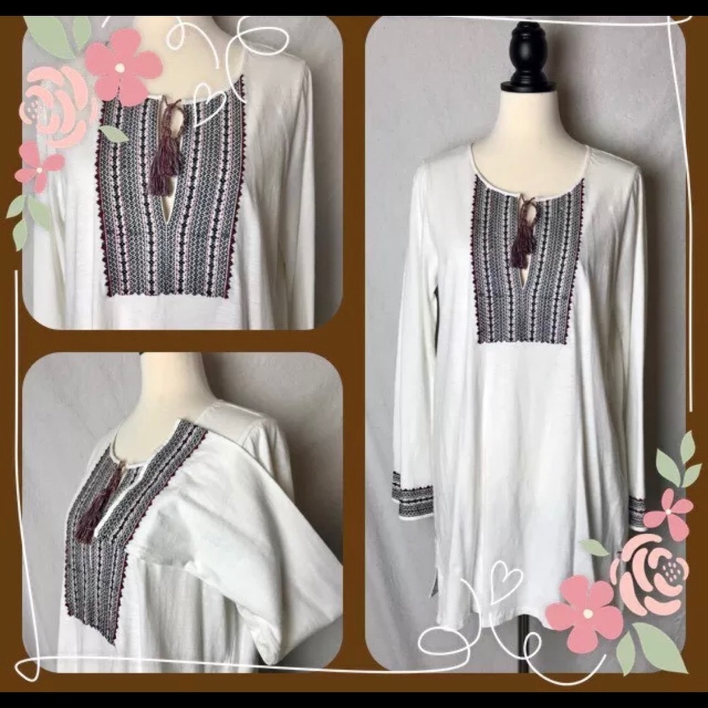 Soft Joie Rene Sz S Beige Boho Mini Tunic Dress